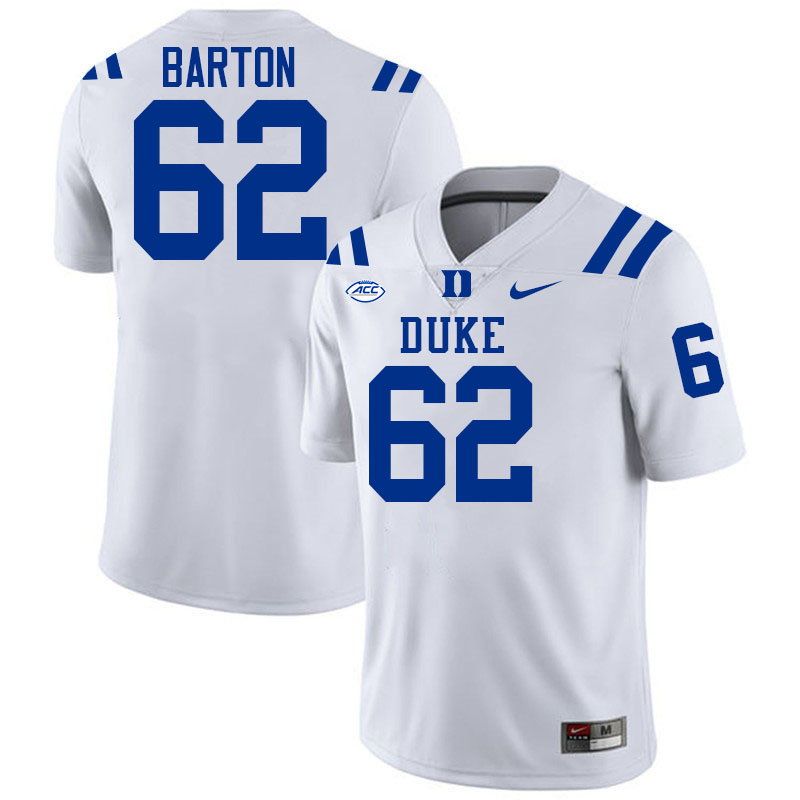 Graham Barton Duke Jersey,Duke Blue Devils #62 Graham Barton Jersey Youth College-White